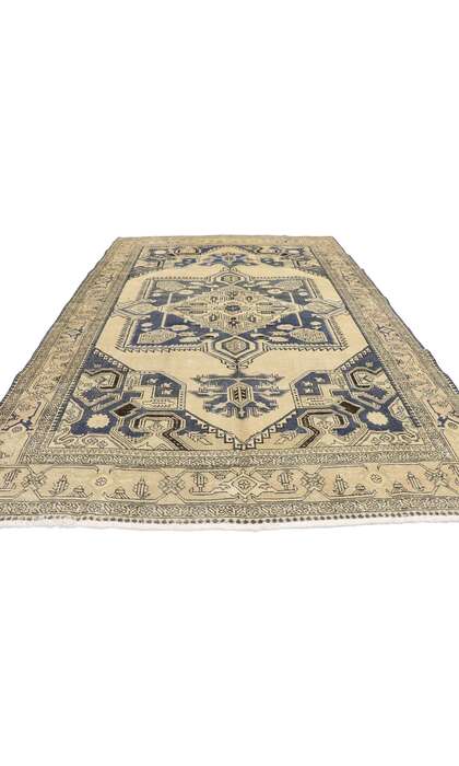 7 x 10 Distressed Antique Persian Viss Rug 60943