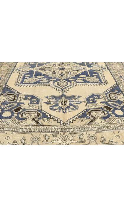 7 x 10 Distressed Antique Persian Viss Rug 60943