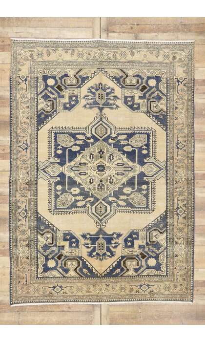 7 x 10 Distressed Antique Persian Viss Rug 60943