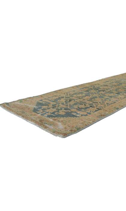 3 x 12 Antique Blue Persian Malayer Rug Runner 60992