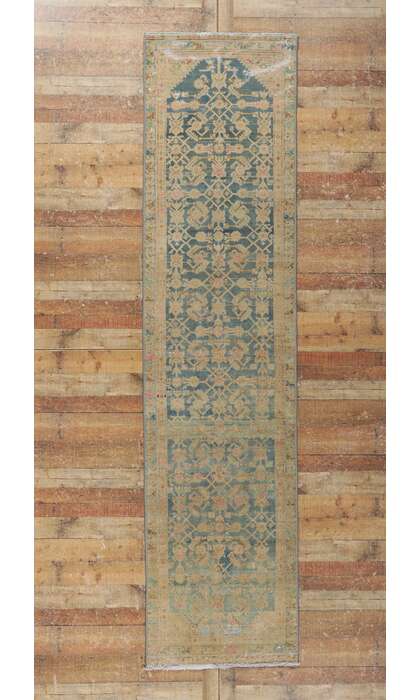 3 x 12 Antique Blue Persian Malayer Rug Runner 60992