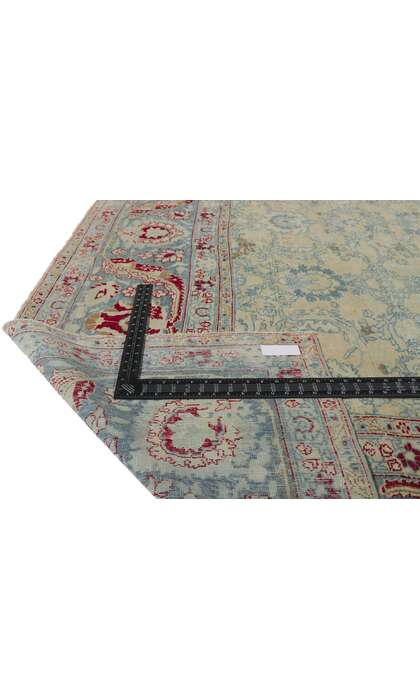 11 x 14 Antique-Worn Persian Tabriz Rug 53774