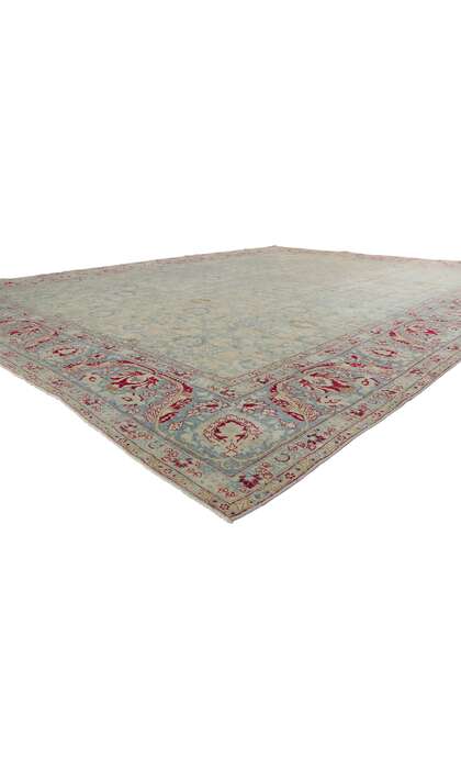 11 x 14 Antique-Worn Persian Tabriz Rug 53774