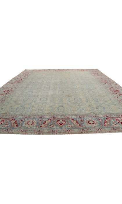 11 x 14 Antique-Worn Persian Tabriz Rug 53774