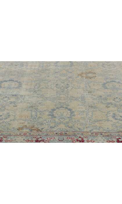 11 x 14 Antique-Worn Persian Tabriz Rug 53774