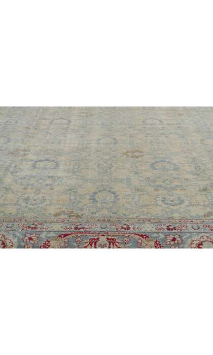 11 x 14 Antique-Worn Persian Tabriz Rug 53774