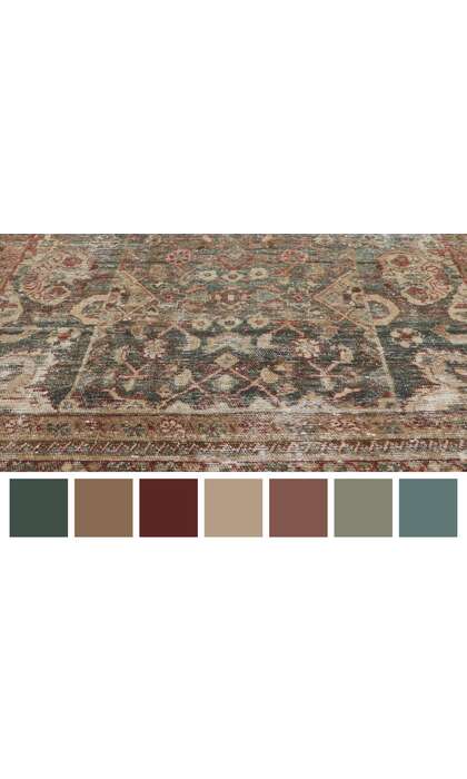 5 x 10 Antique-Worn Persian Malayer Rug 60956