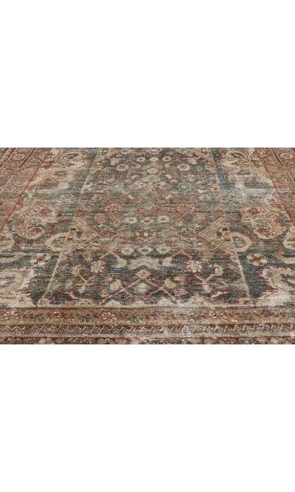 5 x 10 Antique-Worn Persian Malayer Rug 60956