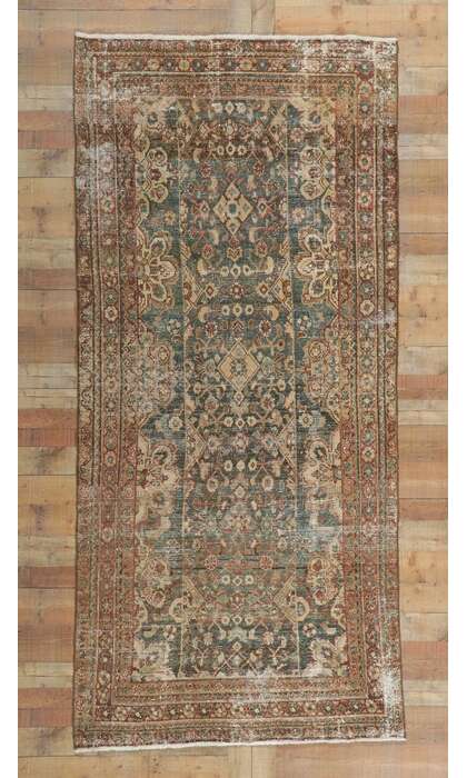 5 x 10 Antique-Worn Persian Malayer Rug 60956