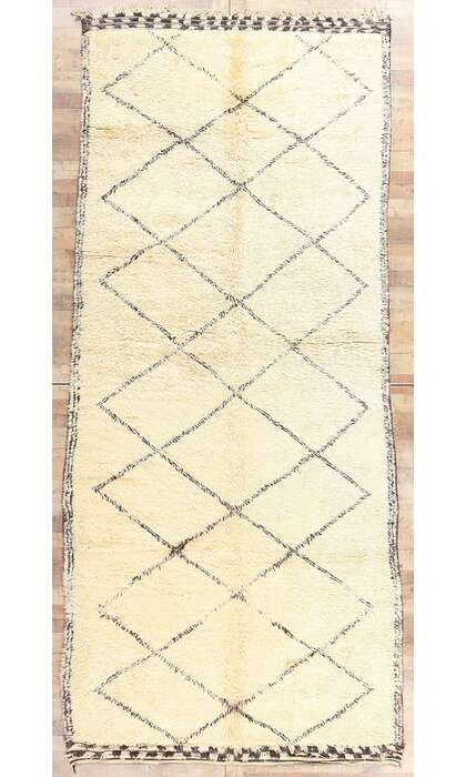 6 x 14 Vintage Moroccan Beni Ourain Rug 20346