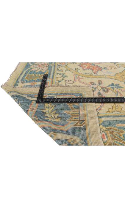 9 x 12 Colorful Modern Oushak Rug 80731