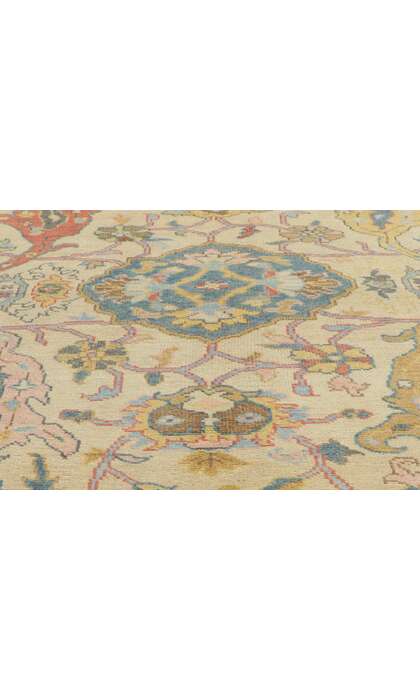 9 x 12 Colorful Modern Oushak Rug 80731