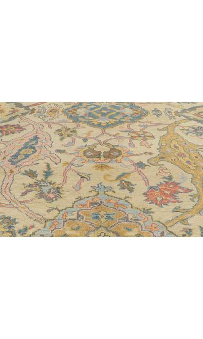 9 x 12 Colorful Modern Oushak Rug 80731