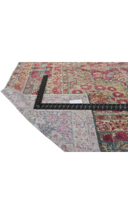6 x 11 Antique-Worn Persian Kerman Rug 61013