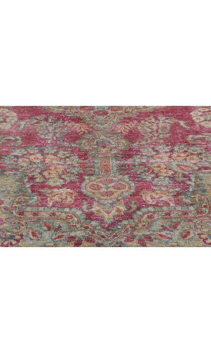 6 x 11 Antique-Worn Persian Kerman Rug 61013