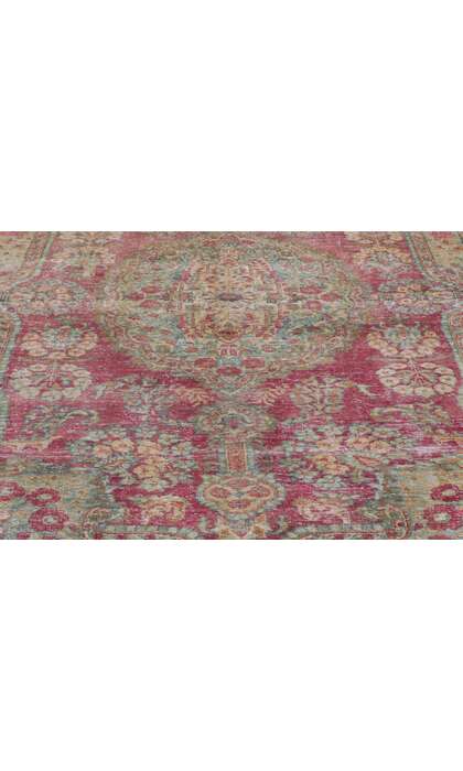6 x 11 Antique-Worn Persian Kerman Rug 61013