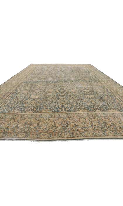 9 x 13 Antique-Worn Persian Kerman Rug 53765