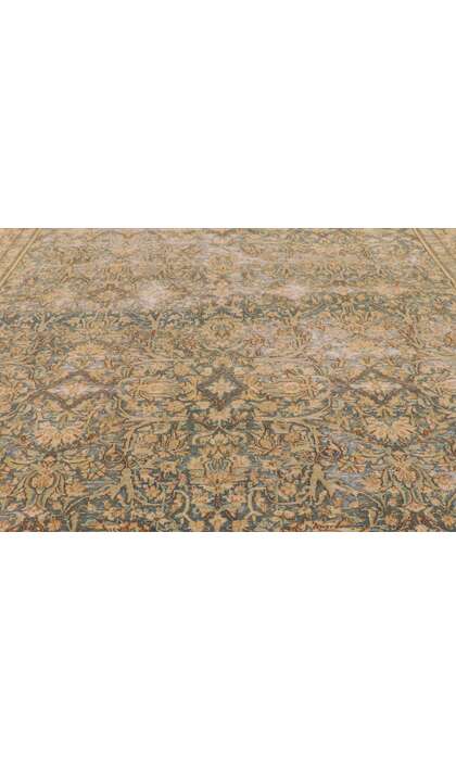 9 x 13 Antique-Worn Persian Kerman Rug 53765