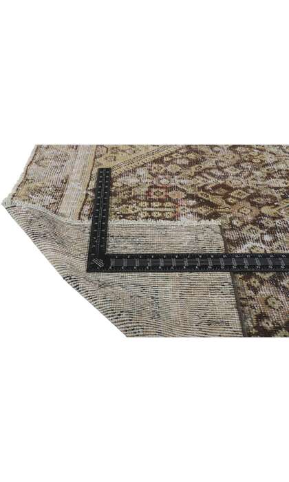 4 x 9 Antique-Worn Persian Mahal Rug 60999