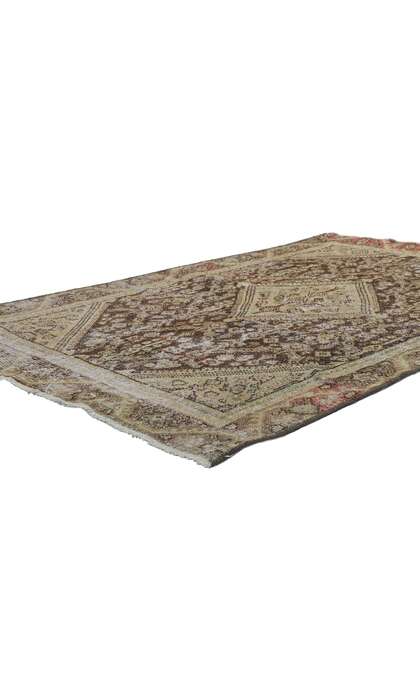 4 x 9 Antique-Worn Persian Mahal Rug 60999
