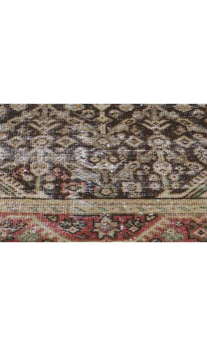 4 x 9 Antique-Worn Persian Mahal Rug 60999