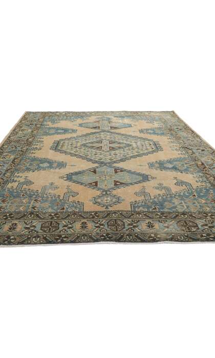 7 x 11 Vintage-Worn Persian Viss Rug 61019