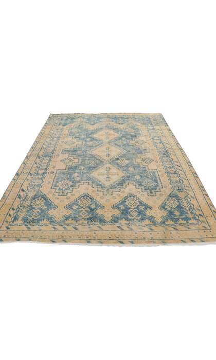 5 x 7 Vintage-Worn Persian Viss Rug 61121