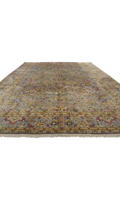 8 x 12 Vintage Persian Kashan Rug 61037