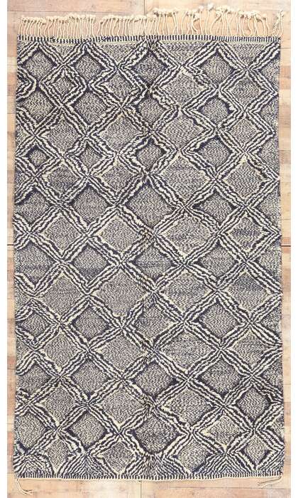 6 x 10 Modern Beni Mrirt High-Low Moroccan Rug 20667