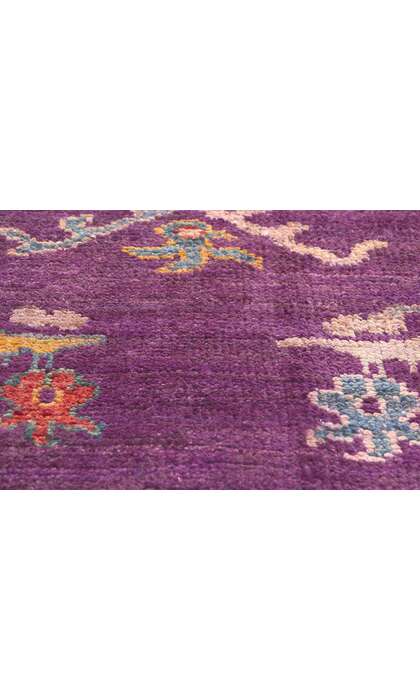 9 x 12 Modern Colorful Purple Oushak Rug 80817