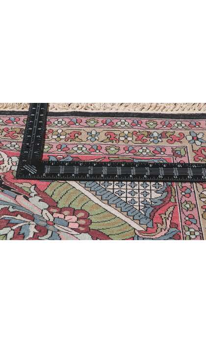 ​14 x 23 Vintage Silk Kashmir Rug 78328​