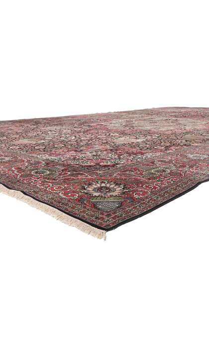 ​14 x 23 Vintage Silk Kashmir Rug 78328​