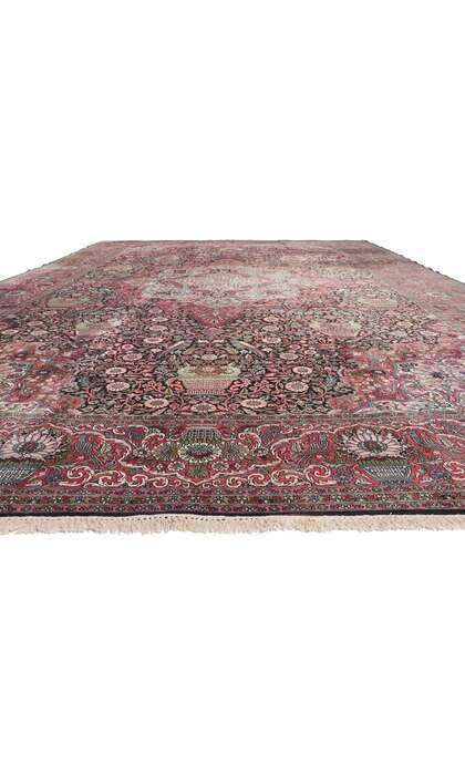 ​14 x 23 Vintage Silk Kashmir Rug 78328​