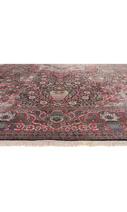 ​14 x 23 Vintage Silk Kashmir Rug 78328​