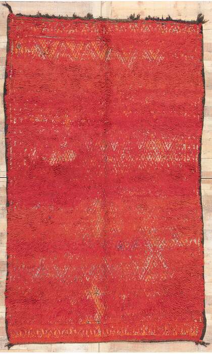 6 x 10 Vintage Red Beni MGuild Moroccan Rug 20604