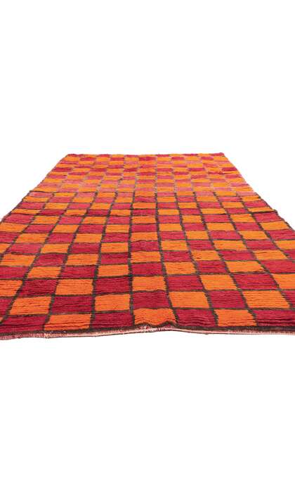 5 x 10 Reversible Orange and Red Vintage Moroccan Rug 20532