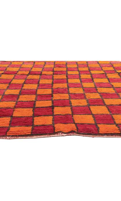 5 x 10 Reversible Orange and Red Vintage Moroccan Rug 20532