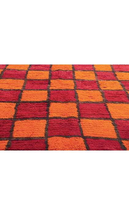 5 x 10 Reversible Orange and Red Vintage Moroccan Rug 20532