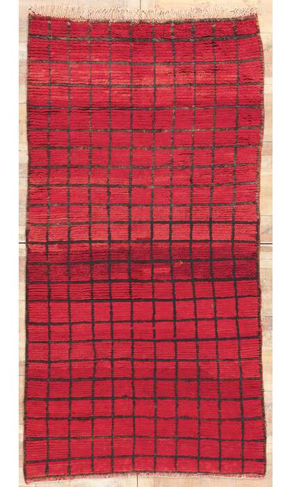 5 x 10 Reversible Red Vintage Moroccan Rug 20532