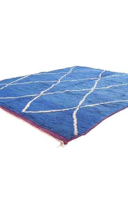 5 x 7 Reversible Blue Vintage Moroccan Rug 20531