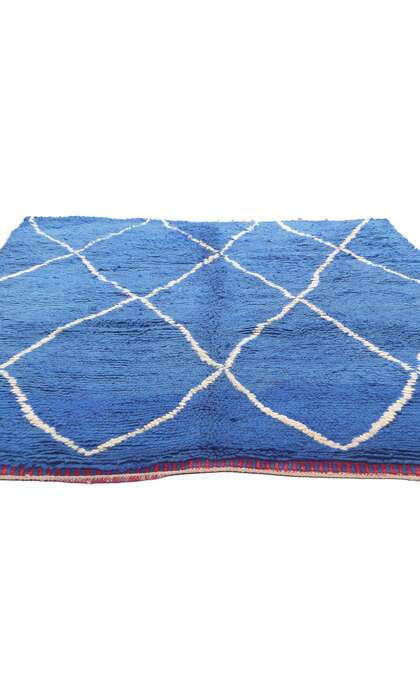 5 x 7 Reversible Blue Vintage Moroccan Rug 20531