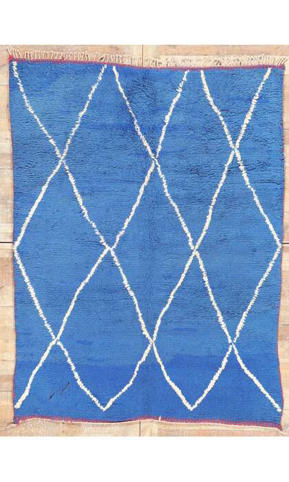 5 x 7 Reversible Blue Vintage Moroccan Rug 20531