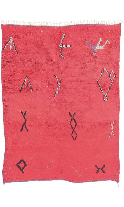 5 x 7 Reversible Red Vintage Moroccan Rug 20531