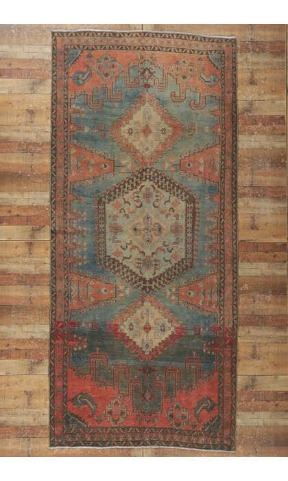 5 x 11 Vintage-Worn Persian Viss Rug 60978
