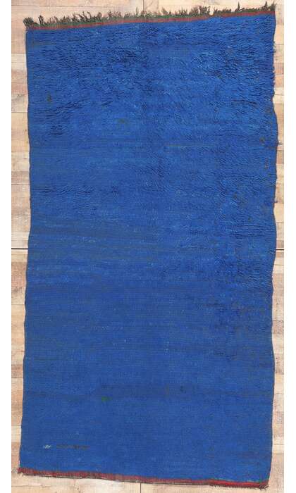 6 x 11 Vintage Blue Beni Mrirt Moroccan Rug 21001