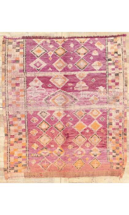 5 x 6 Vintage Boujad Moroccan Rug 20479