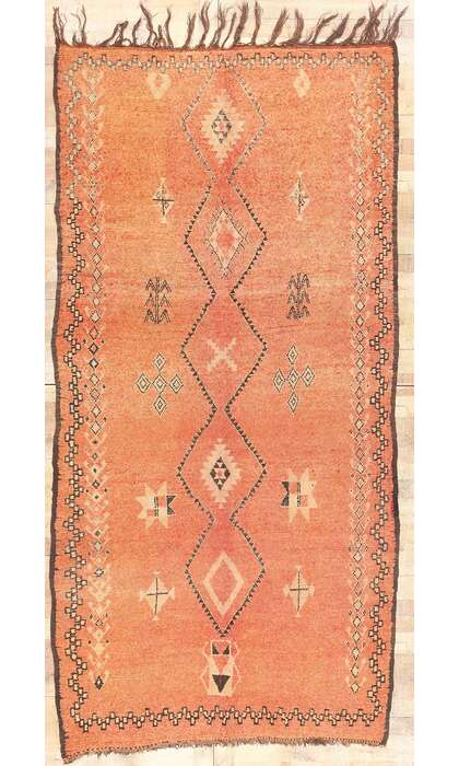 6 x 12 Vintage Orange Taznakht Moroccan Rug 20323