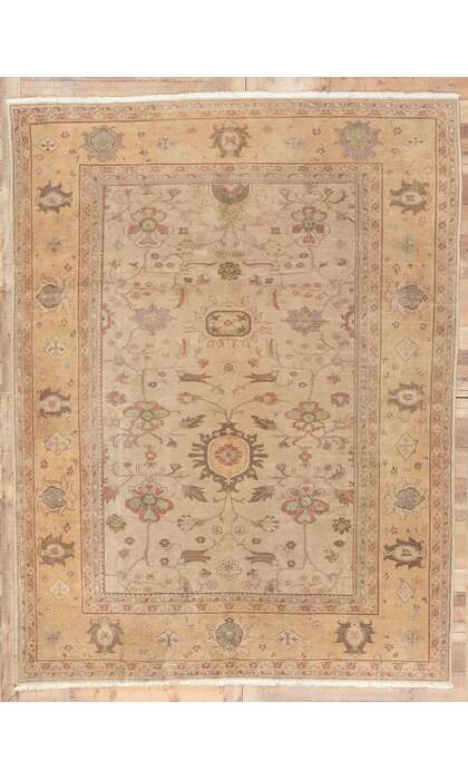 ​8 x 10 Vintage Turkish Oushak Rug 78674