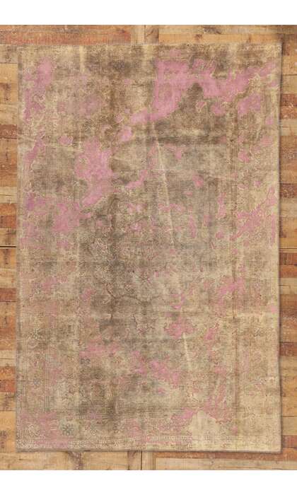 7 x 10 Vintage Turkish Overdyed Rug 60730