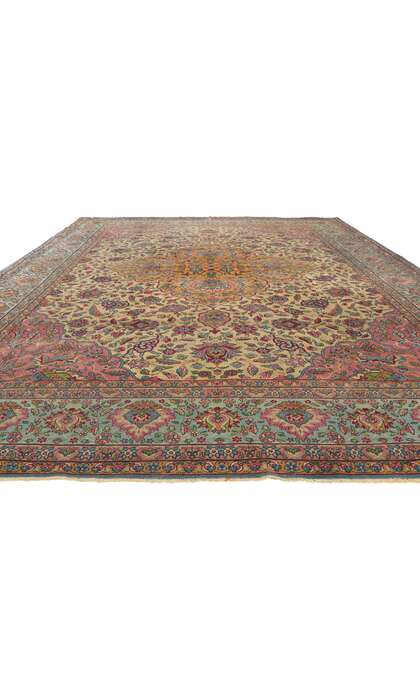 9 x 12 Antique-Worn Persian Kerman Rug 78297